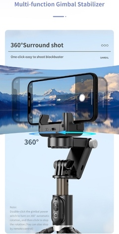 Estabilizador de telefone com rotação de 360° Desktop Handheld Gimbal Stabilizador - ProductsON
