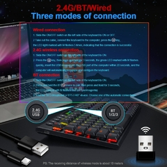 REDRAGON YI Pro K625P KBS RGB suporte Bluetooth 5.0 sem fio USB 2.4G 3 modos Sli - comprar online