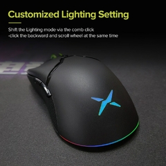 Delux M800PRO PAW3370 RGB Optical Wireless Gaming Mouse 19000 DPI Wired Program? - comprar online