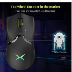 Imagem do Delux M800PRO PAW3370 RGB Optical Wireless Gaming Mouse 19000 DPI Wired Program?