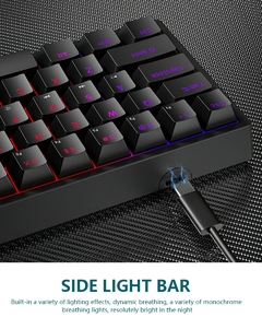 K620 Mini Teclado Mecânico para Jogos 61 Teclas RGB Hotswap Type-C Teclado para