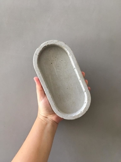 Bandeja Oval Cinza - comprar online