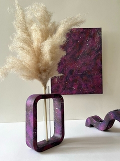 Vaso Retangular Nebulosa Roxa - comprar online