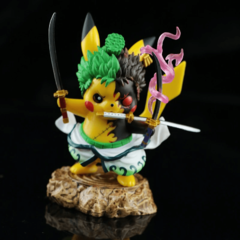 Action Figure Pikachu Cosplay Zoro ONE PIECE DECORACAO
