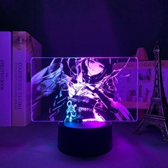Lâmpada colorida Genshin Impact Raiden Shogun para decoração de quarto Genshin Impact Baal Luz LED de dois tons