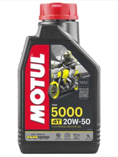 ACEITE PARA MOTOR A GASOLINA 4 TIEMPOS MOTUL 5000 20W50 1L SEMISINTETICO