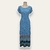 Vestido Longo Estampado - Azul Claro