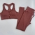 2/3/5PC Fato de treino feminino Conjunto de ioga sem costura Treino Roupas espor - comprar online