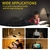 Imagem do Luz de livro recarregável Mini 7 LED Luz de leitura de 3 níveis, branco quente