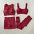 Imagem do Conjunto de yoga sem costura com nervuras roupas de treino para mulheres 2/4 pe?
