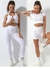 2/3/5PC Fato de treino feminino Conjunto de ioga sem costura Treino Roupas espor