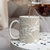 Taza Flores Beige