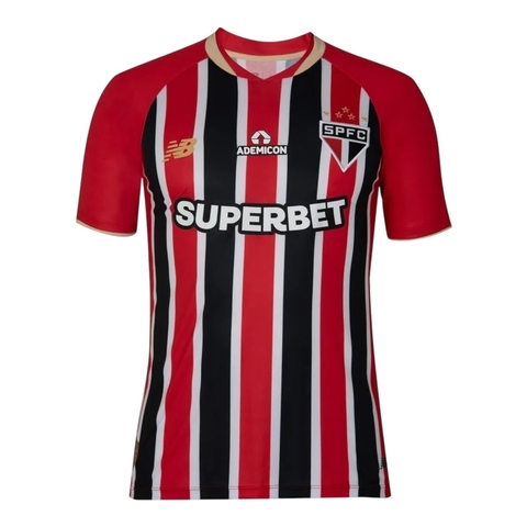 Camisa São Paulo II 25/26 - Torcedor New Balance Masculina - Vermelha e preta