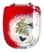 Tampa Do Vaso Sabatine Diagonal Vermelho