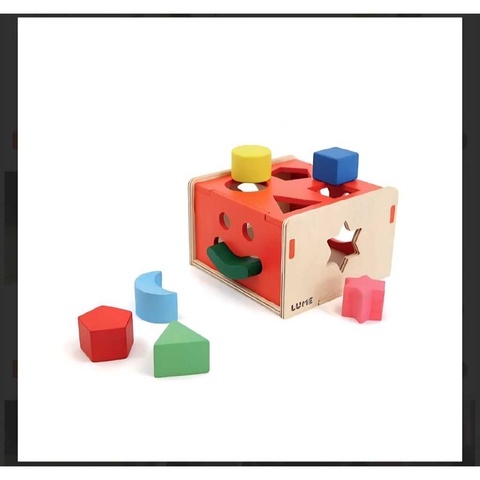 ?️Caixa de Encaixe de Formas em Madeira Montessori - Brinquedo Educativo e Sensorial Infantil