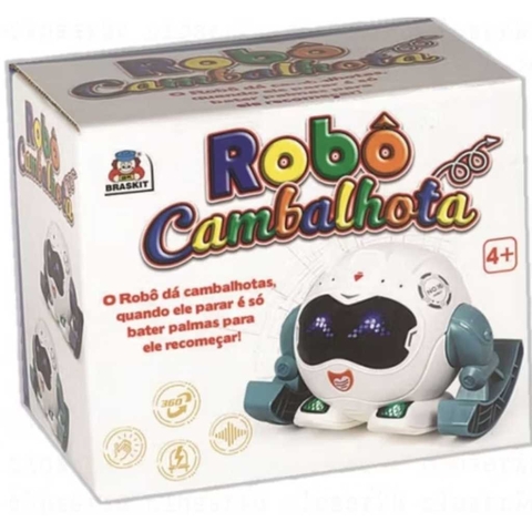 ?Robô Cambalhota Braskit | Interativo com Som e Movimento 360° | Brinquedo Educativo