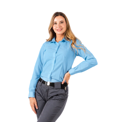 CAMISA M/L C/PINZA OXFORD DAMA - comprar online