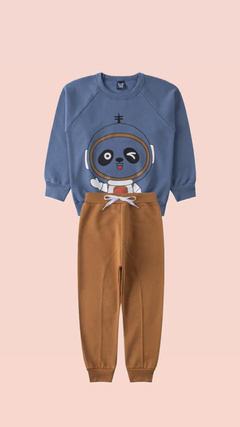CONJUNTO DE MOLETOM PELUCIADO -PANDA ASTRONAUTA - comprar online