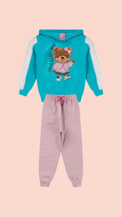 CONJUNTO MOLETOM PELUCIADO COM MANGA DE PELINHO - URSOS DIVERSAS CORES - comprar online