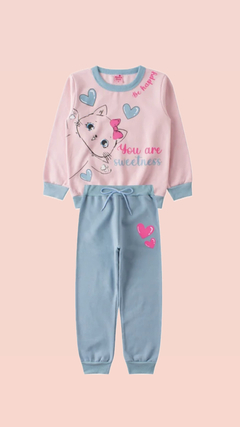 CONJUNTO MOLETOM PELUCIADO - GATINHO BE HAPPY na internet