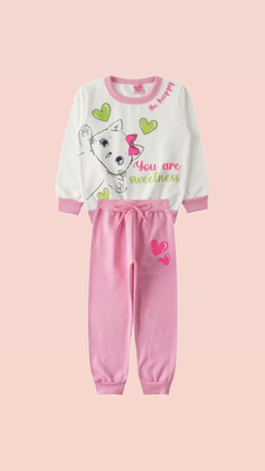 CONJUNTO MOLETOM PELUCIADO - GATINHO BE HAPPY - comprar online