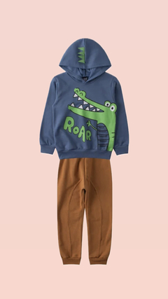 CONJUNTO DE MOLETOM COM CAPUZ JACARÉ CORES VARIADAS - Store Baby