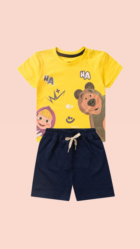 CONJUNTO CAMISA E SHORT - MARSHA E O URSO