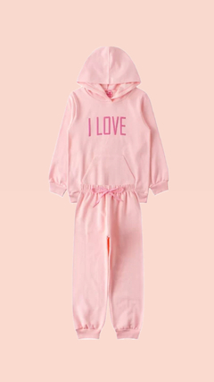 CONJUNTO MOLETOM PELUCIADO - LOVE MENINA