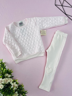 CONJUNTO MOLETOM - ROSA DELICADO DE CORAÇÕES - comprar online