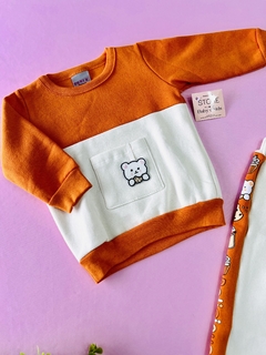 CONJUNTO MOLETOM PELUCIADO - URSINHO COM BOLSO - Store Baby