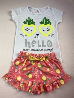 CONJUNTO CAMISA E SHORT - HELLO SUMMER