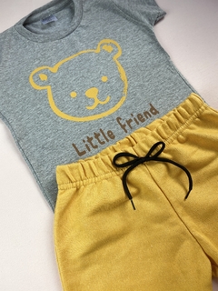 CONJUNTO CAMISA E SHORT - LEÃO MOSTARDA - comprar online