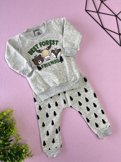CONJUNTO DE MOLETOM PELUCIADO - ANIMAIS BEST FOREST na internet