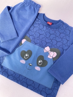 CONJUNTO MOLETOM - AZUL PANDA na internet