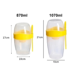 VASO CON DIVISIÓN Y CUBIERTO 870ml - MAIN STREET ELECTRONICOS
