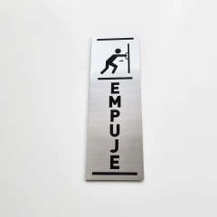 Imagen de Cartel Señalética Tire - Empuje Figuras Metalex