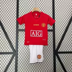 Conjunto Infantil Manchester United Home I Retrô 07/08