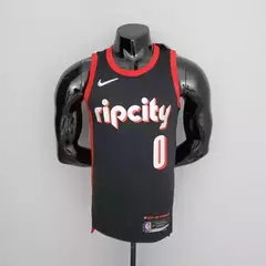 NBA Jersey Lillard #0 Ripcity Trail Blazers Black - Especial 75 Anos