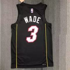 Regata NBA Miami Heat City - Dwane Wade 75 anos - Preto - loja online