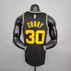 NBA Jersey Curry #30 Warriors City - PRETO - Especial 75 Anos