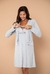 Imagen de Conjunto maternal camisón bretel fino y mañanita de morley liso con puntilla Simona (25536)