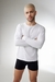 Camiseta de hombre manga larga de algodón con lycra (28011)