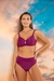 Malla bikini corpiño sin armar con recorte bajo busto y strass con tiro corto cintura doble (25247) - tienda online
