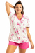 Pijama de dama manga corta abotonado y short (22130) - comprar online