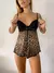Conjunto camisolín con aro premoldeado y colaless regulable animal print (716) - Lencería Liz Acoyte