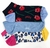 Pack x3 medias soquete tobillera de dama de algodón estampadas (111C) en internet