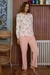 Pijama de dama manga larga abotonado de jersey estampado Wishes (2446C) - comprar online