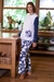 Pijama de dama manga larga de jersey estampado Vita (2447E)