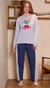 Pijama de dama manga larga de jersey vigoré estampado Like You (2408C)