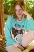 Pijama de dama manga larga de jersey estampado Puppy (2401C)